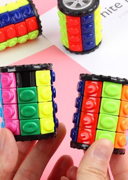 Cylindrical Puzzle  8 Colour Combination IQ Challenge Party Gift Toy