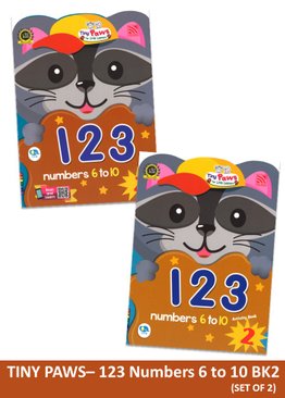 Tiny Paws For Little Learners -123 (1 - 5) Reader Bk 2 and Activity Bk 2