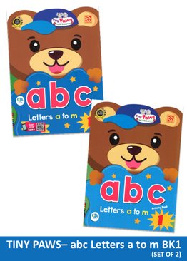 Tiny Paws For Little Learners - abc (Letters a - m) Reader Bk 1 and Activity Bk 1