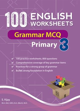 100 English Worksheets Primary 3 – Grammar MCQ