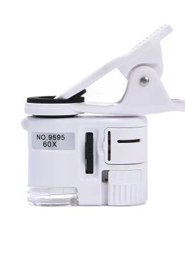 Pocket Microscope, 60X Handheld Mini Microscope with LED and Ultraviolet Light 
