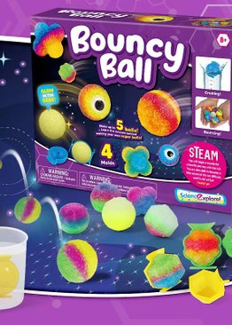 STEAM Science Explore Make Your Own Glow in the Dark Bouncg Ball Gift Set