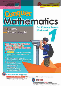 Conquer Mathematics (Shapes • Picture Graphs) For Primary Levels Workbook 1