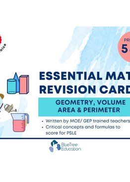 3-in-1 PSLE Essential Math Revision Flashcards - BlueTree Education Singapore