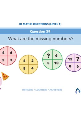 IQ Math Flashcards (IQ Math Questions) [Level 1]