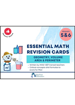 3-in-1 PSLE Essential Math Revision Flashcards - BlueTree Education Singapore