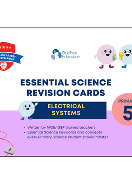 Primary 5 Essential Science Revision Flashcards [Electrical Systems] (PSLE-Compliant)