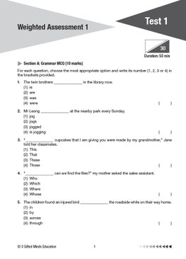 PRIMARY 3 ENGLISH WEIGHTED ASSESSMENTS