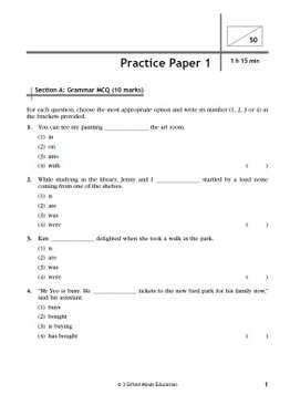 PRIMARY 4 ENGLISH PRACTICE PAPERS