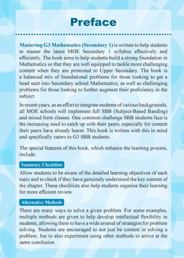 Mastering G3 MATHEMATICS Secondary 1