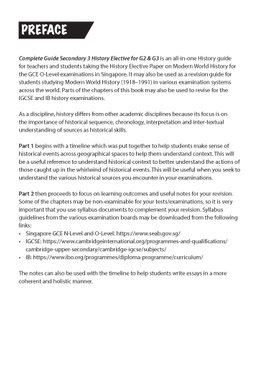 Complete Guide Secondary 3 History Elective for G2 & G3