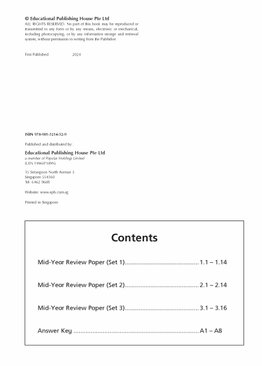 P4 Maths Mid-Year Review Papers