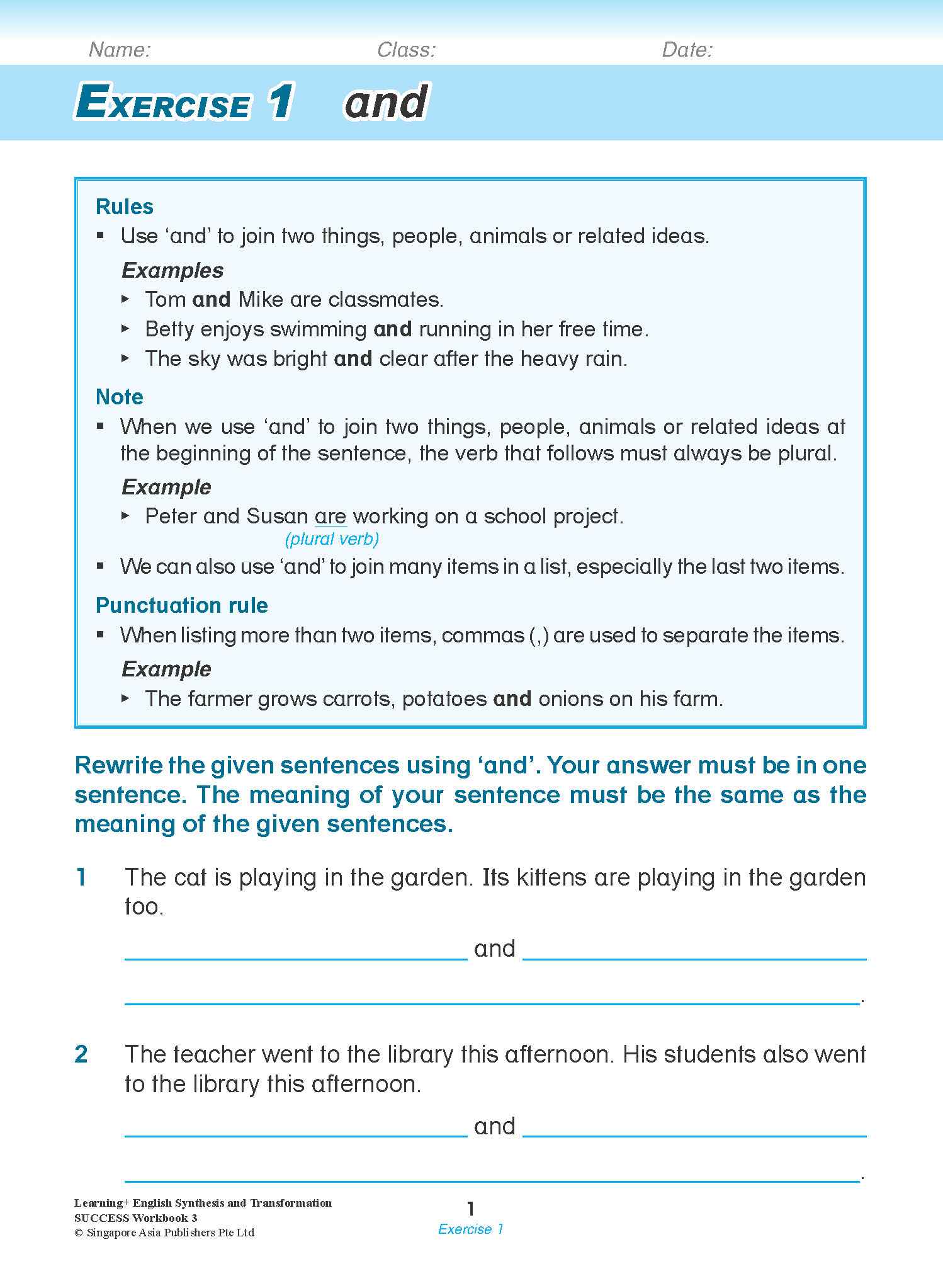 LEARNING+ ENGLISH Synthesis and Transformation SUCCESS Workbook 3 ...