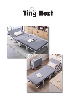 Foldable Bed with Adjustable Headrest