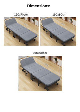 Foldable Bed with Adjustable Headrest