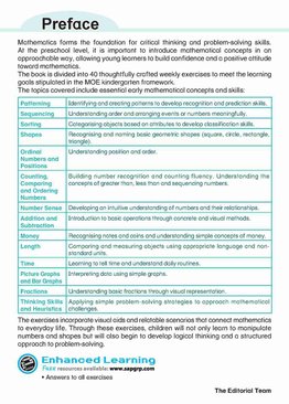 Let’s Advance in MATHEMATICS WEEKLY LESSONS Kindergarten 1