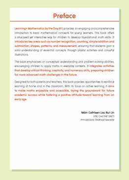 LEARNING+ MATHEMATICS by the DAY Kindergarten 1