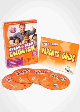 WINK to LEARN - Speak & Read English 4-DVDs Program (Includes USA & UK English)