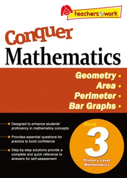Conquer Mathematics Geometry - Area Perimeter - Bar Graphs Book 3