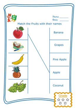 Match the Word - Fruits