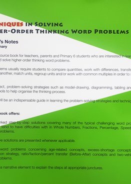 Techniques in Solving Higher-Order Thinking Word Problems Teacher's Notes