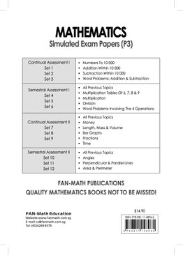 Mathematics Simulated Exam Papers P3