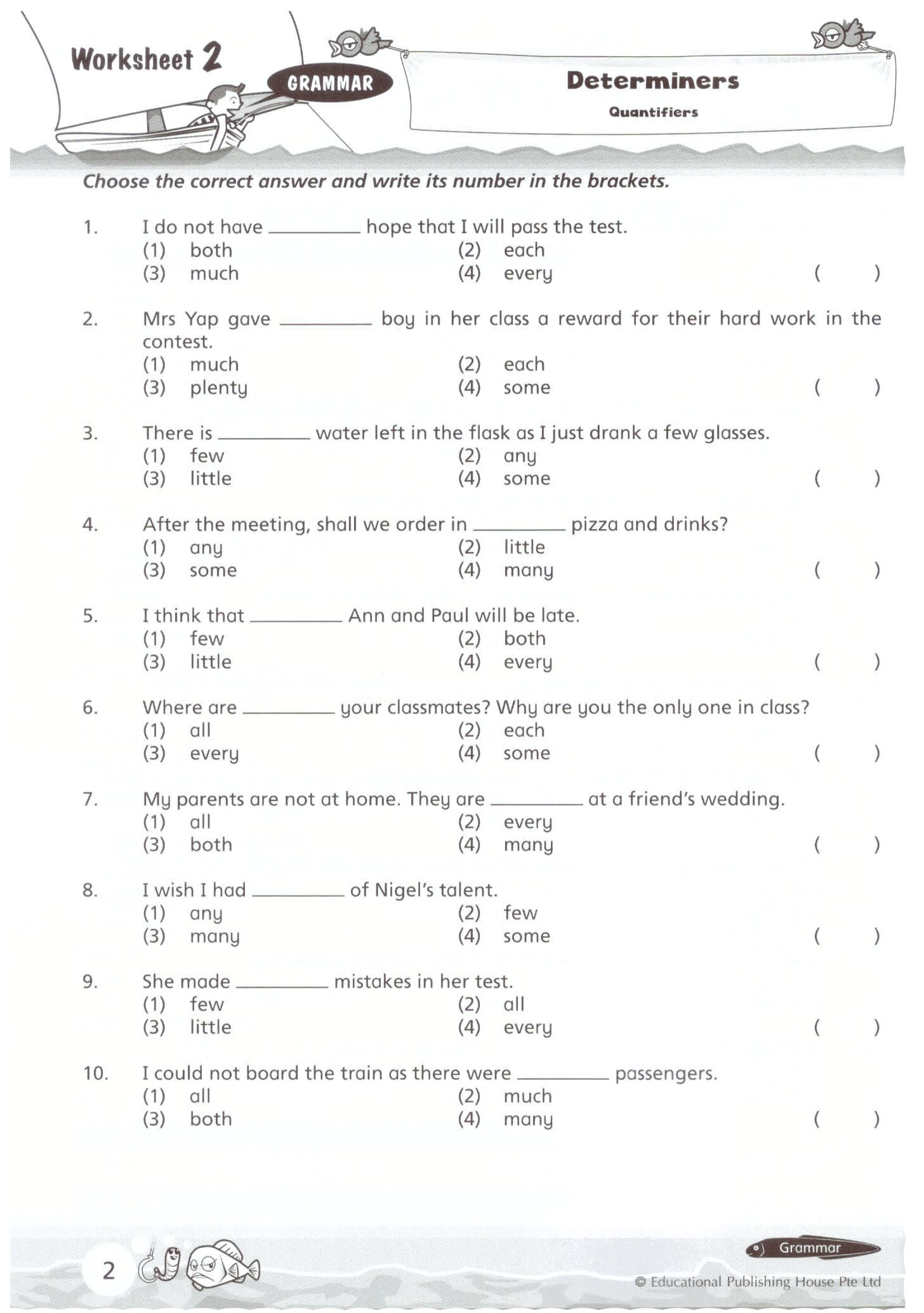 Primary English Grammar Worksheets Pdf