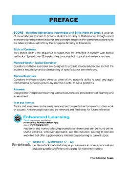 SCORE Building Mathematics Knowledge and Skills Week by Week Workbook 6