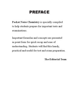 Pocket Notes Chemistry