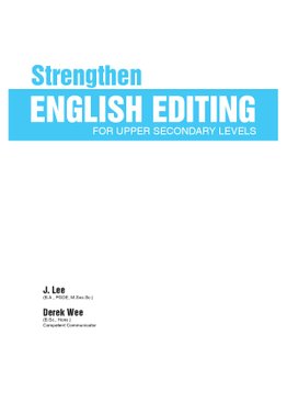Strengthen English Editing For Upper Secondary Levels
