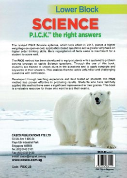 Science P.I.C.K. the Right Answers Lower Block