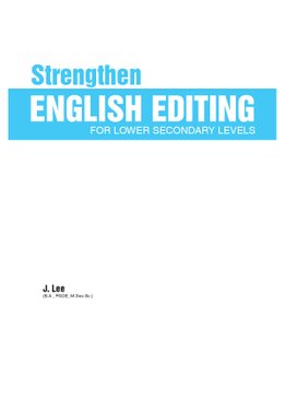 Strengthen English Editing For Lower Secondary Levels