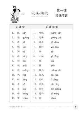 A Handbook Of Vocabulary 6A/6B  小 学 华 文 课 文 词 语 手 册