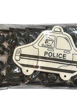 Creative Play N Learn Party Gift Craft Colorloon Colour and Inflate 3D Vehicle DIY Kit Police Car