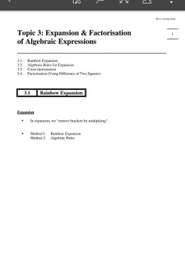 Exam Buddy Elementary Mathematics Sec 2 Topic 3: Expansion & Factorisation of Algebraic Expressions