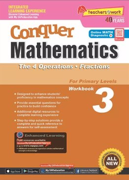 Conquer Mathematics The 4 Operations - Fractions Book 3