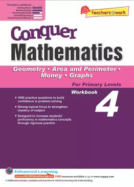 Conquer Mathematics Geometry - Area and Perimeter - Money - Graphs Book 4