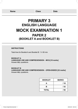 Primary 3 English Mock Examinations