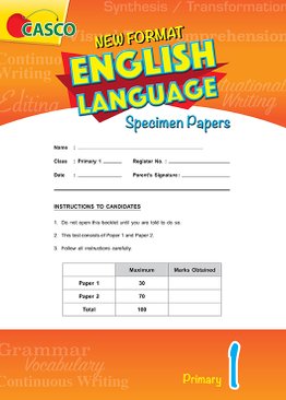 New Format English Language Specimen Paper P1