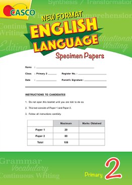 New Format English Language Specimen Paper P2