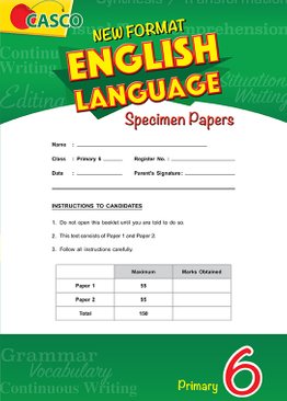 New Format English Language Specimen Paper P6