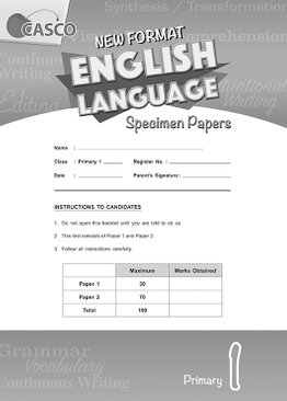 New Format English Language Specimen Paper P1