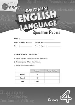 New Format English Language Specimen Paper P4