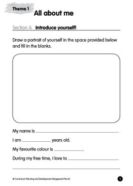 K2 to P1 Thematic English Practice Book 1