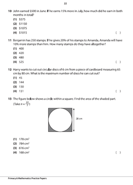 Mathematics Practice Papers P6