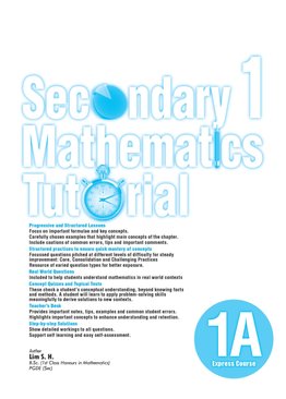 Secondary 1 Mathematics Tutorial 1A