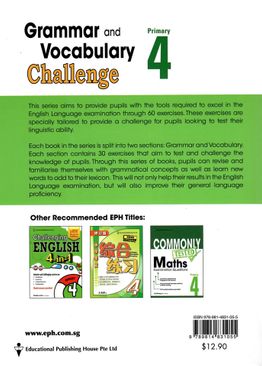 Grammar and Vocabulary Challenge P4