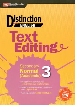 Distinction in English: Text Editing Secondary Normal (Academic) 3