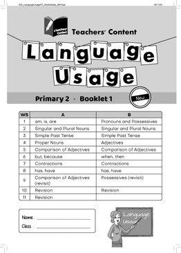 Primary 2 - Language Usage English Worksheet
