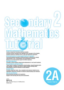 Secondary Two Mathematics Tutorial 2A